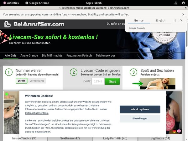 Beianrufsex Hardcore