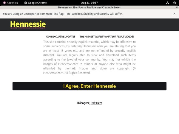 Discount Hennessie Subscription