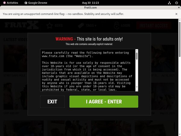 Fraternityx.com Login Ids
