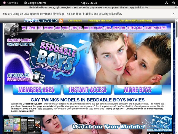 Free Account Beddable Boys