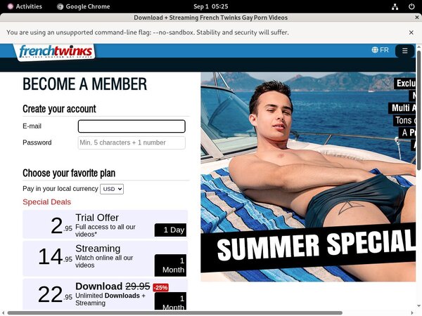 French Twinks Discount Free Offer