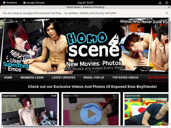 Get A Free Homo Scene Password