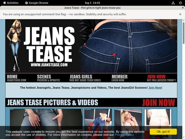 Jeans Tease Free Trial Promo