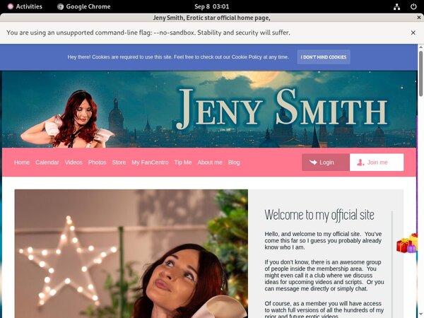 Jeny Smith Website Accounts