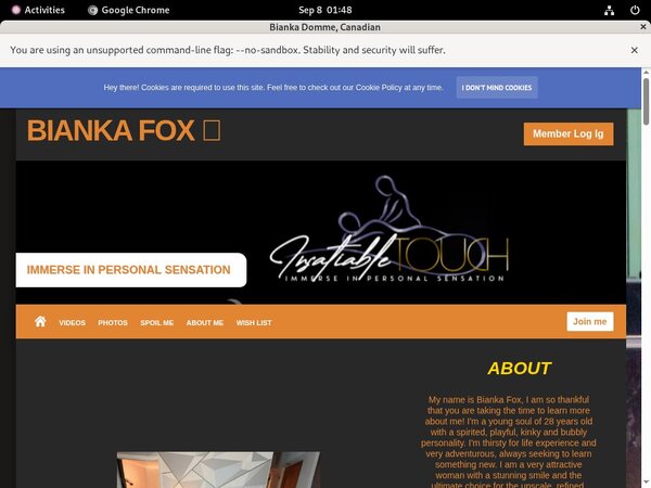 Register For Bianka Fox