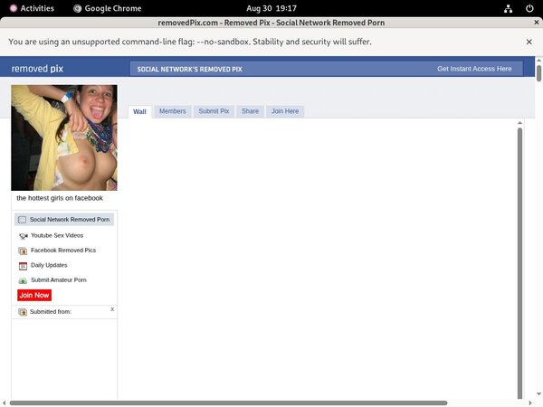 Removed Pix Log In