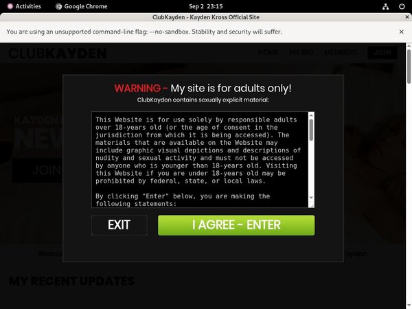 Create Club Kayden Account