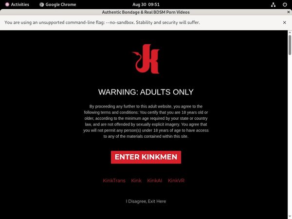 Men Kink Login Codes