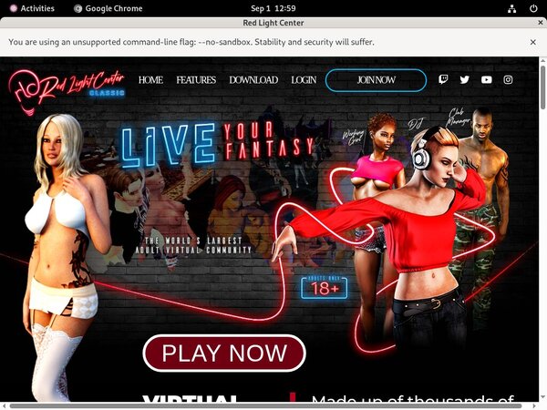 Redlightcenter Login Information